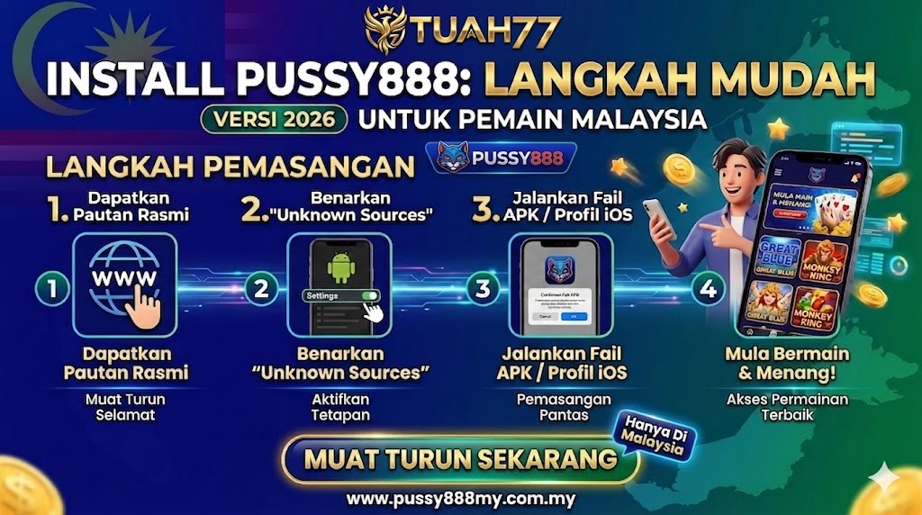 Install Pussy888: Langkah Mudah